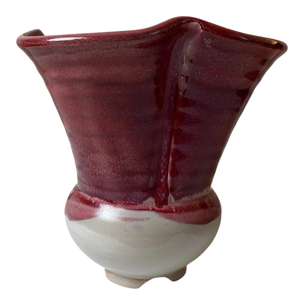 Vintage Pottery Vase/planter Signed By‎ Berger Artisan Colorful Crafted